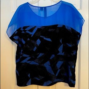 Black/Blue abstract shirt